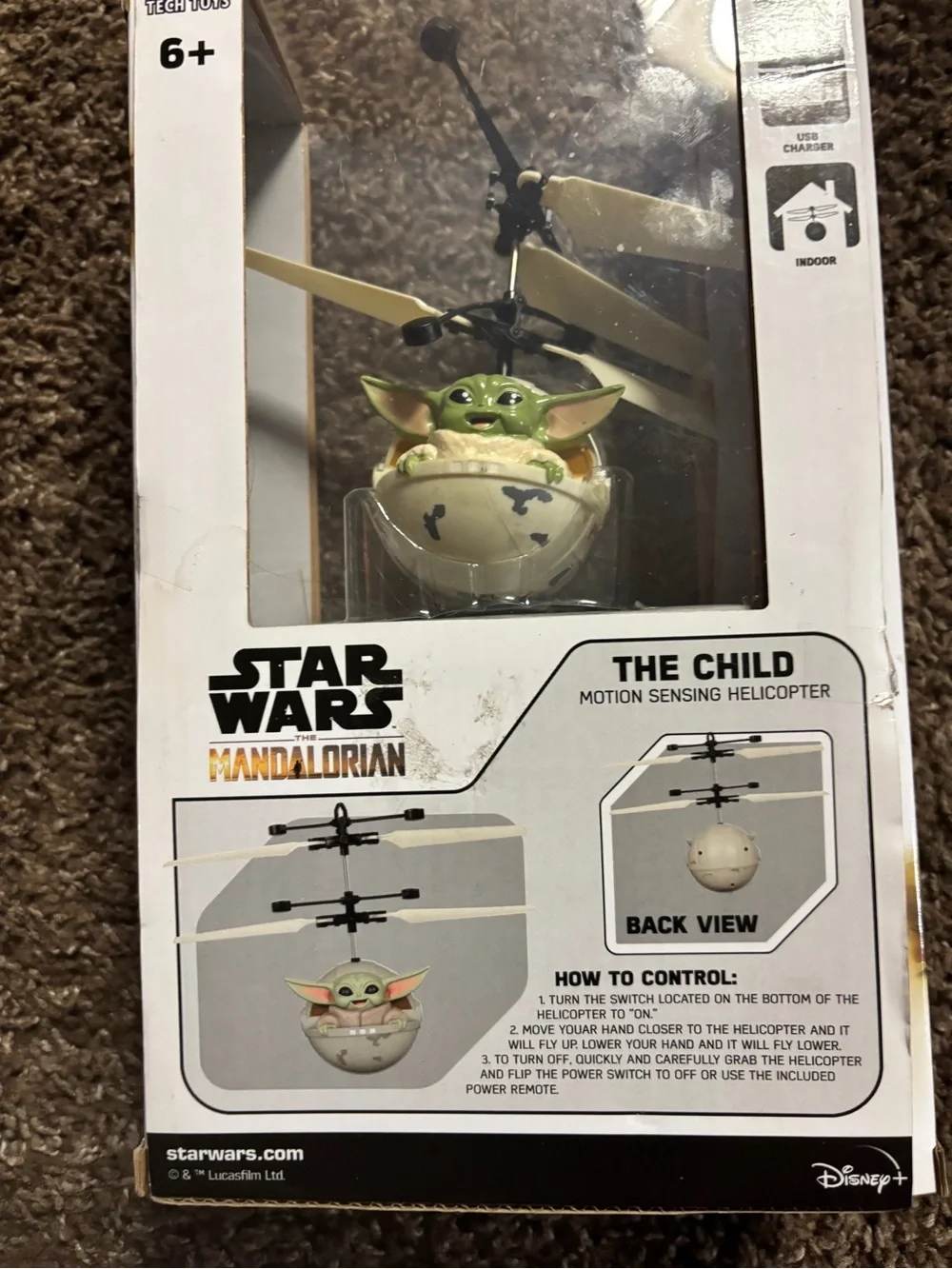 Star Wars The Mandalorian Cream The Child Motion-Sensing Helicopter